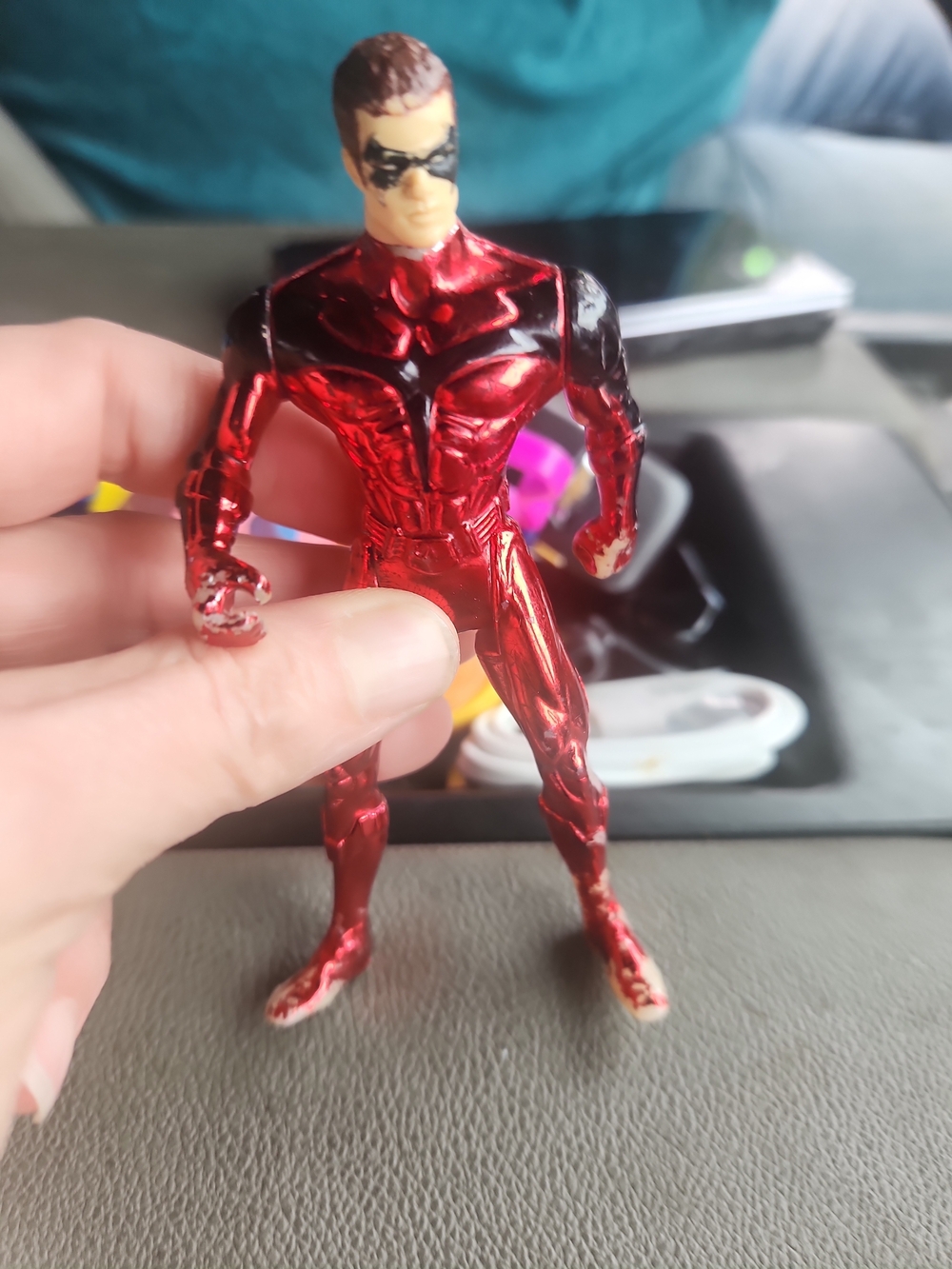 DC Comics Red and Black Metallic Hero Action Figure 1997 Batman Figure